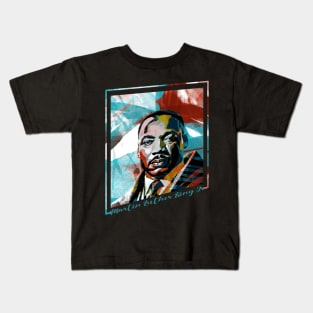 MLK-Abstract Expressionist Portraits Kids T-Shirt